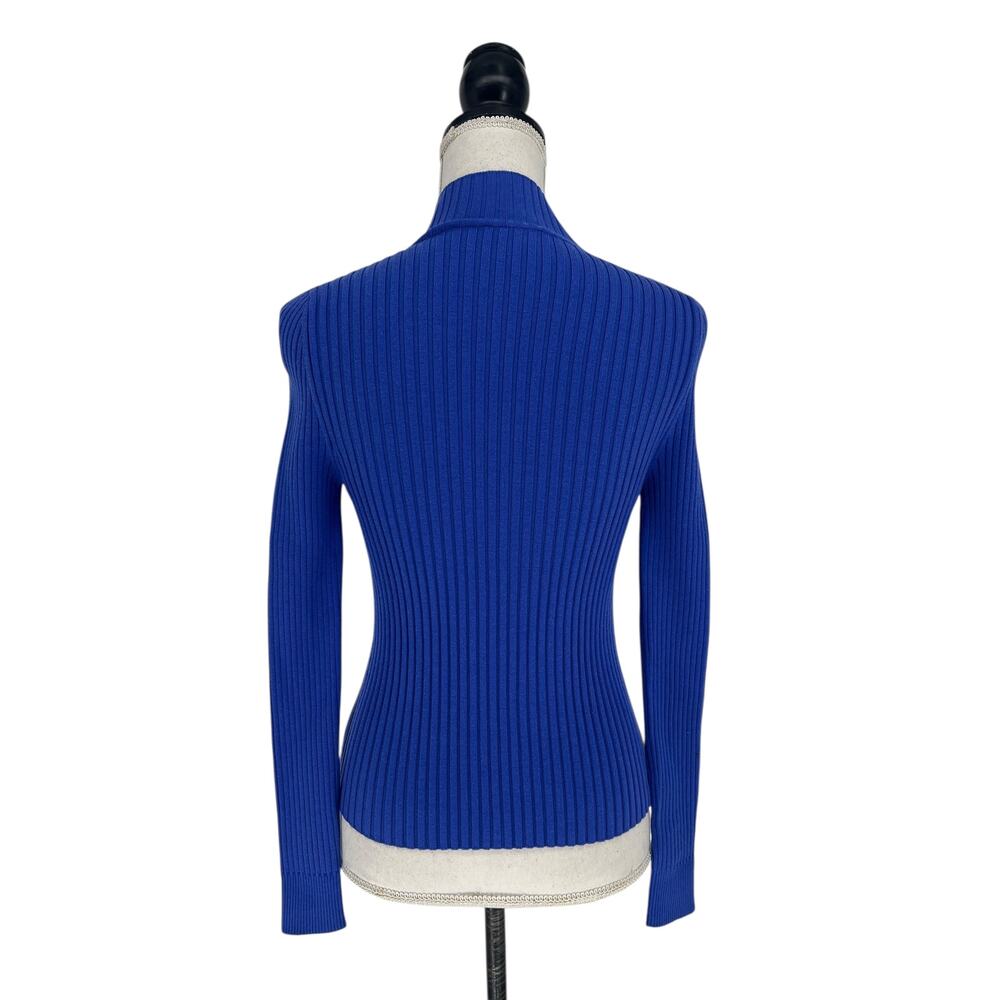 Wolford Concordia Ribbed Knit Zip Cardigan Blue XS - Picture 16 of 16